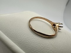 Antique Victorian Gold Fill? Claw Prong Setting Ring SZ6.75 Repair No Stone Read