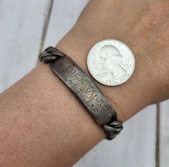 Vintage Napier 925 Sterling Silver ID Engraved Nameplate Curb Link Bracelet