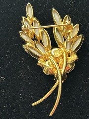 Vintage Juliana? Open Back Navettes Set In Goldtone -#470