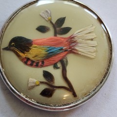 Vintage Double-Sided 925 Bird Feather Pendant Charm – 1.25″- Excellent Condition