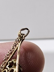 Antique Gold Filled Lavalier Pendant With Vintage 18″ Chain
