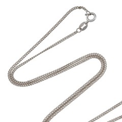 Vintage Sterling Silver 925 Curb Link Chain Necklace 18″