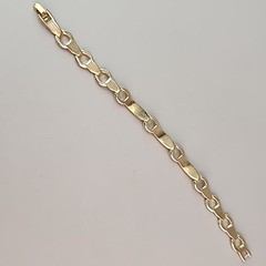 Vintage Chain Bracelet Multi Tone 8mm Glossy 7″