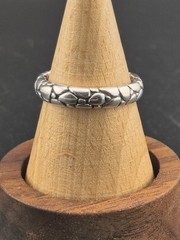 Vintage 925 Sterling Silver Cobblestone Pebble Eternity Band Ring Size 9 4.21g