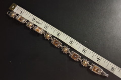 Vintage Premier Designs Bronze Boho Jewelry Bracelet 8″ Long Marked Crown