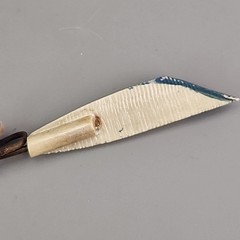 Vintage Celluloid Jabot Brooch Rhinestones Stick Pin 4.25″