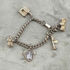 Vintage Charm Bracelet Gold Tone Chicago Illinois 6.5”