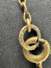 Antique Czech Brass and Glass Necklace
