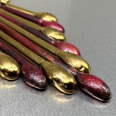 Vtg 1970s KINETIC MODERNIST “Matchstick” NECKLACE Brutalist Copper Brass Mexican