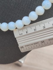 Vintage Opalite/Opaline Glass Beaded Necklace 18″ Long
