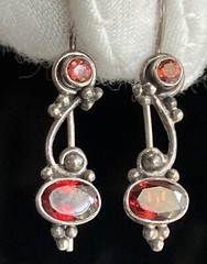 Vintage Sterling Silver Earrings 925 Drop Ladies ~ 1 Ear Wire Bend Needs Strait