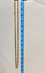 Vintage Figaro Chain Necklace Gold Tone 1990s 1/4″ Thick 29″ Long No Clasp