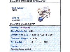0.29 Ct Sapphire and 0.24 Ct Diamond, 18k Yellow Gold Snake Ring – Antique