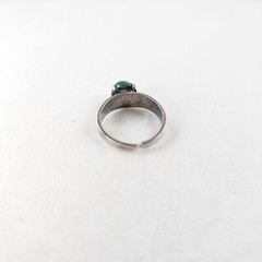 Vintage Sterling Adjustable Ring Israel with Azurite 2.0g Size 5 [8446]