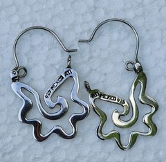 NOVICA Artisan Handmade Sterling Silver Hoop Earrings Mexico 1 in L x 0.8 in W