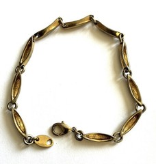 Vintage Link Bracelet (#404) Gold-tone 7.25″