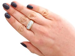 0.68Ct Diamond and 18k Yellow Gold 18k White Gold Dress Ring Circa 1950