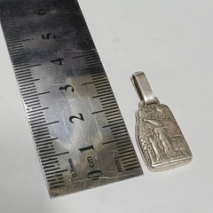 Vintage Egyptian Silver 800 Pendant Hieroglyphic Pharaoh Charm Antique style