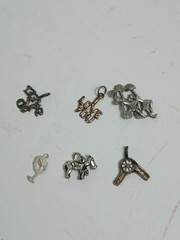 Lot 6 Vintage Bracelet Charms Donkey Hairdryer Sweet 16 Love Hairdresser Party
