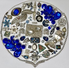 Lot Vintage & Modern Jewelry Parts Broken Repurpose Craft Rhinestones Harvest Zz