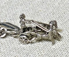 Vtg 800 Silver Charm Bracelet 900 Charms Travel Italy Europe Gondola Eiffel 50g