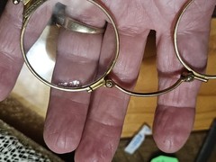 Antique Gold Filled Folding Lorgnette Eye Glasses F&B