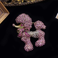 Vintage Blue Rhinestone Bird Brooch Sparkling Crystal Flying Bird Pin
