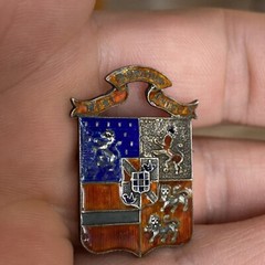 Antique Vtg Nisi Dominus Frustra England English Religious Hospital Pin Brooch