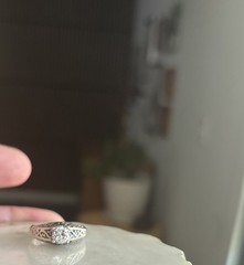 Vintage Sterling Silver Cubic Zirconia Ring Size 8.25 Weighs 4.1g