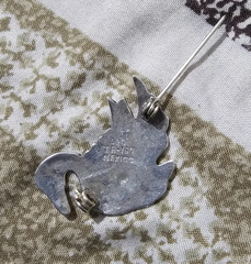 Vintage Sterling Silver 925 Abalone Shell Bird Duck Brooch Pin