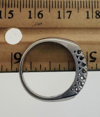 Antique 1920’s Art Deco 13k White Gold Diamond Wedding Band