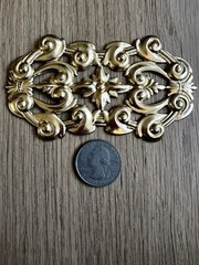 Brass Large Victorian Filigree Jewelry Finding/Metal Stampings