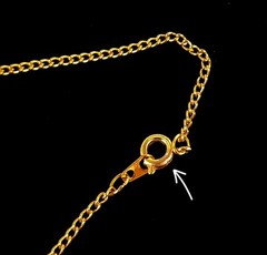 Vtg Cloisonne Pendant Necklace NOS Gold Plated 24″ Chain In Silk Pouch Boho Gift