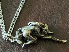 VTG Solid Silver Erotic Kama Sutra Pendant 1.25″w/Continous Chain 34″ (No Clasp)