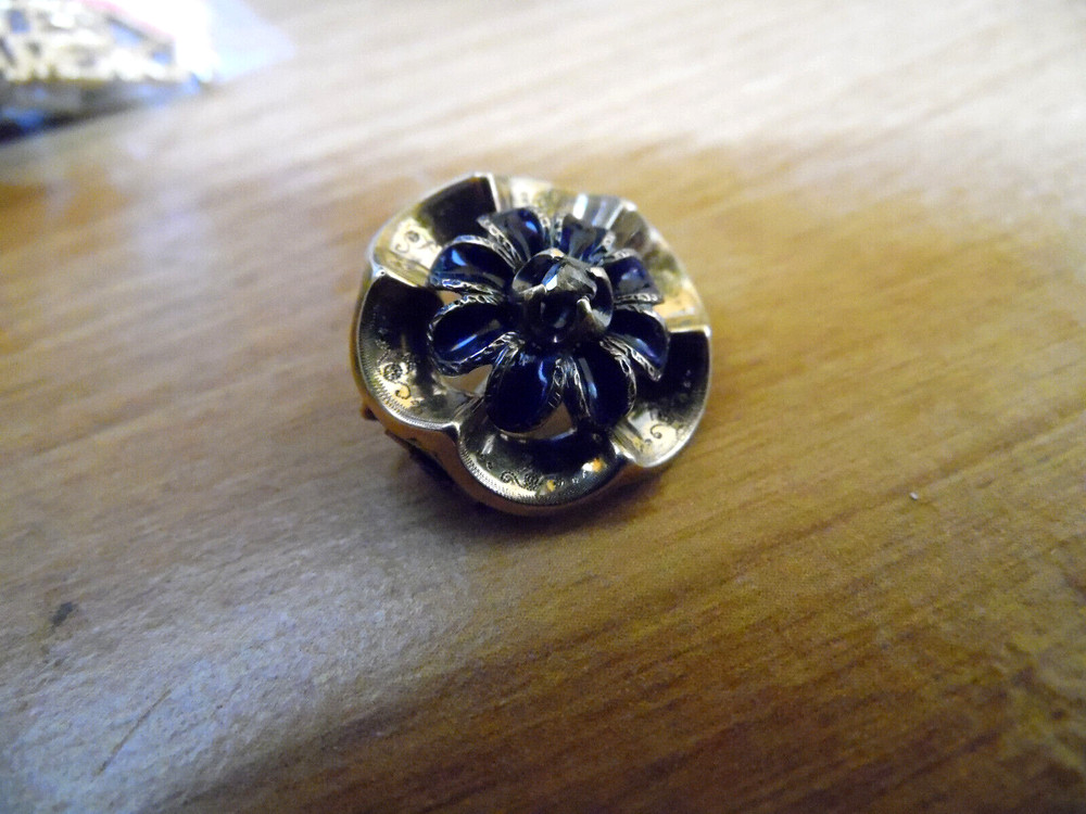 Rare Georgian Rose Cut Diamond and Gold Pin Mid 1700’s 3.2grams, 14Kt. Gold