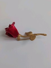 Vintage Avon Rose Brooch Gold Brass Pin 1980s 1990s 1970s Costume Jewelery
