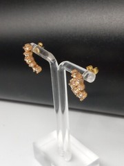 Avon 1970s Gold Tone Clear Crystals Cascade Design Necklace And Earring set