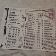 PRINTED COPY OF Aug. 1979 “QUICK REFERENCE GUIDES ” SARAH BOOK 4 PAGES