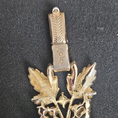 Vintage Signed Coro Gold Tone Textured Leaf Link Bracelet with Rhinestones