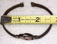 COPPER BRACELET 2 HEARTS Friendship Love Vtg Pain Relief Rheumatism Arthritis