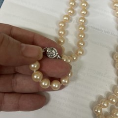 Vintage Faux Pearl Jewelry Necklaces Earrings-1 Pierced/1 Clip On-2 Necklaces!