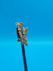 Vintage DC INCA 800 Silver Gold Plated OMEGA Back Earrings 1.25 x 1.25 in16.63 g