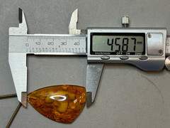 Vintage Baltic Amber Pendant Necklace Cognac Butterscotch 7.6g USSR Era Latvia