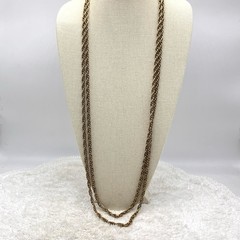 Vintage Gold Tone Necklace Extra Long Thick Chain 84″