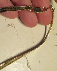 Vintage 14k GF Gold Tone Herringbone Chain Necklace 24″ Unbranded Tone Fashion