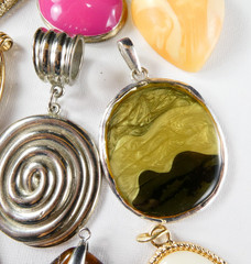 Jewelry Lot 10 Large Pendants Need Chains All Pretty Nice Quality