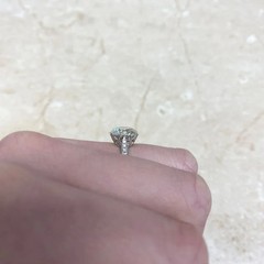 A beautiful Round Cut Lab Created Diamond solitaire Engagement 925 Silver Ring