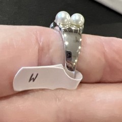 Camilke Lucie Ring Size 7 Faux Pearls
