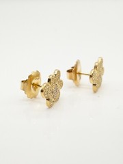Signed ORIGINAL $9000 2ct VS Fancy INTENSE PINK YELLOW Diamond 18k Gold Earrings