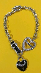 Vintage Juicy Couture Bracelet Black And Silver Charms